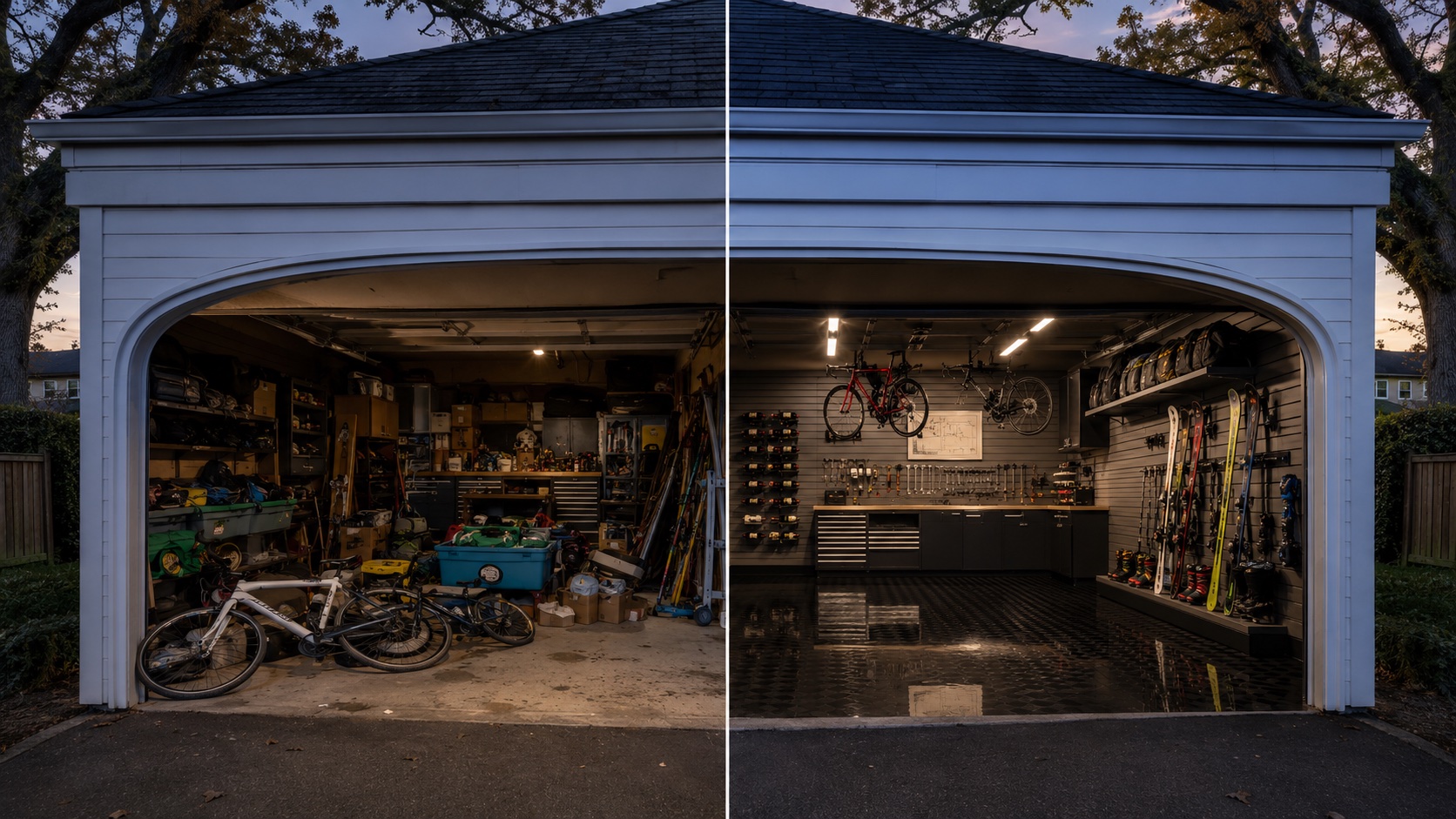 Before and after garage transformation - Dunbar, Vancouver